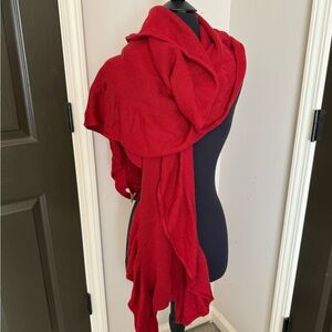 Banana Republic Red Wool blend Knit Scarf